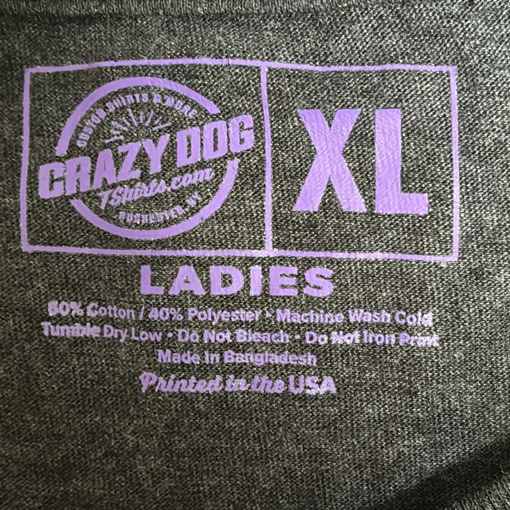 NEW Crazy Dog T-Shirts Novelty Green Glitter Heart Graphic T-shirt - Picture 5 of 7